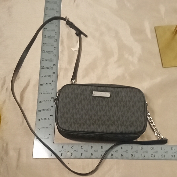 Michael Kors Black Monogram Crossbody - Picture 1 of 9